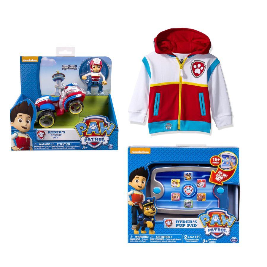 Morgenøvelser Modtager suffix Authentic BNIB Paw Patrol Ryder and Atv, Ryder jacket hoodie, Ryder pad,  Hobbies & Toys, Toys & Games on Carousell