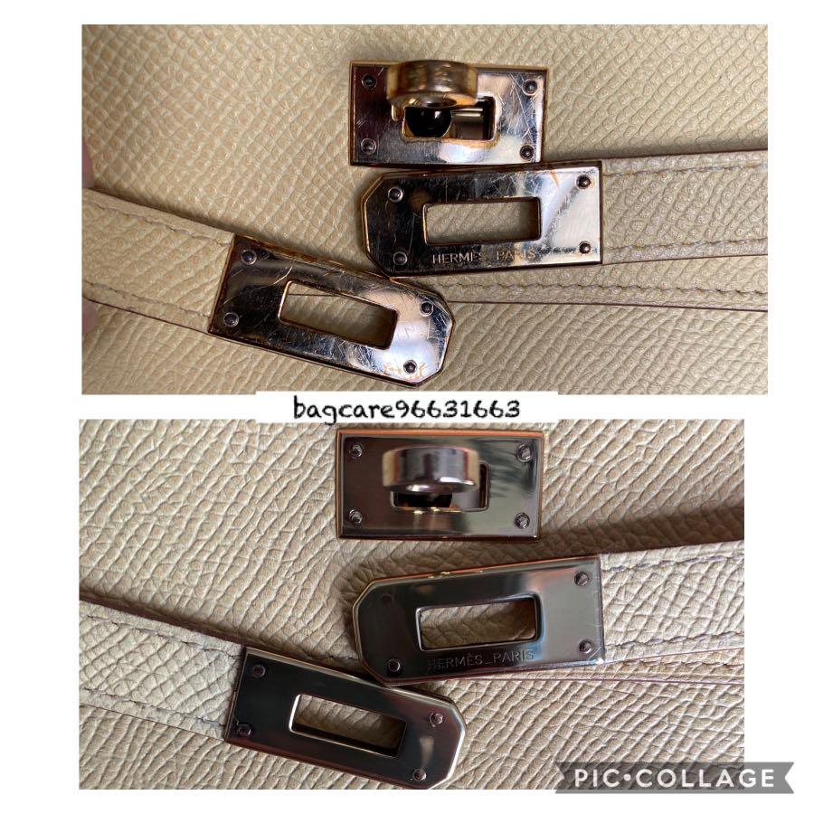 Bag spa hardware logo replating, remove scratches,bag cleaning,leather