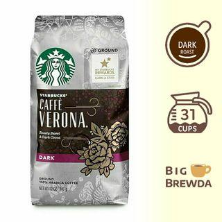 Big Brewda - Starbucks Caffe Verona Dark Roast Ground Coffee 12oz / 340g