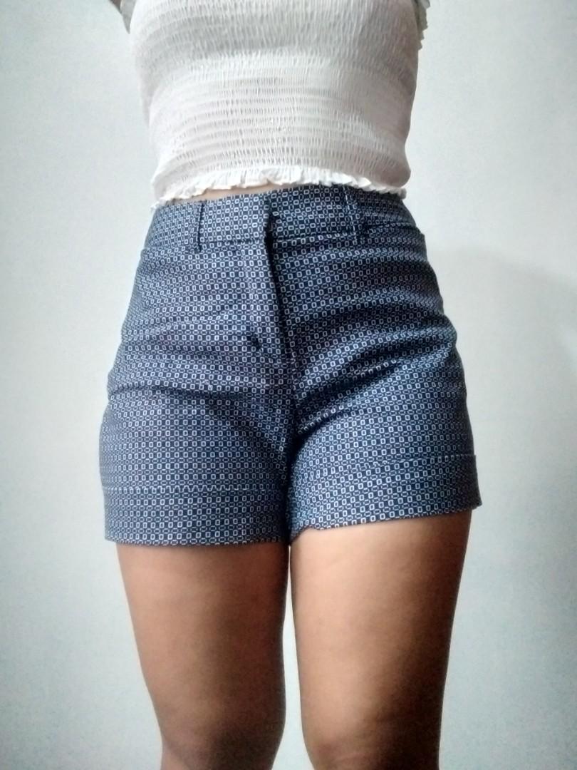 womens high waisted cotton shorts