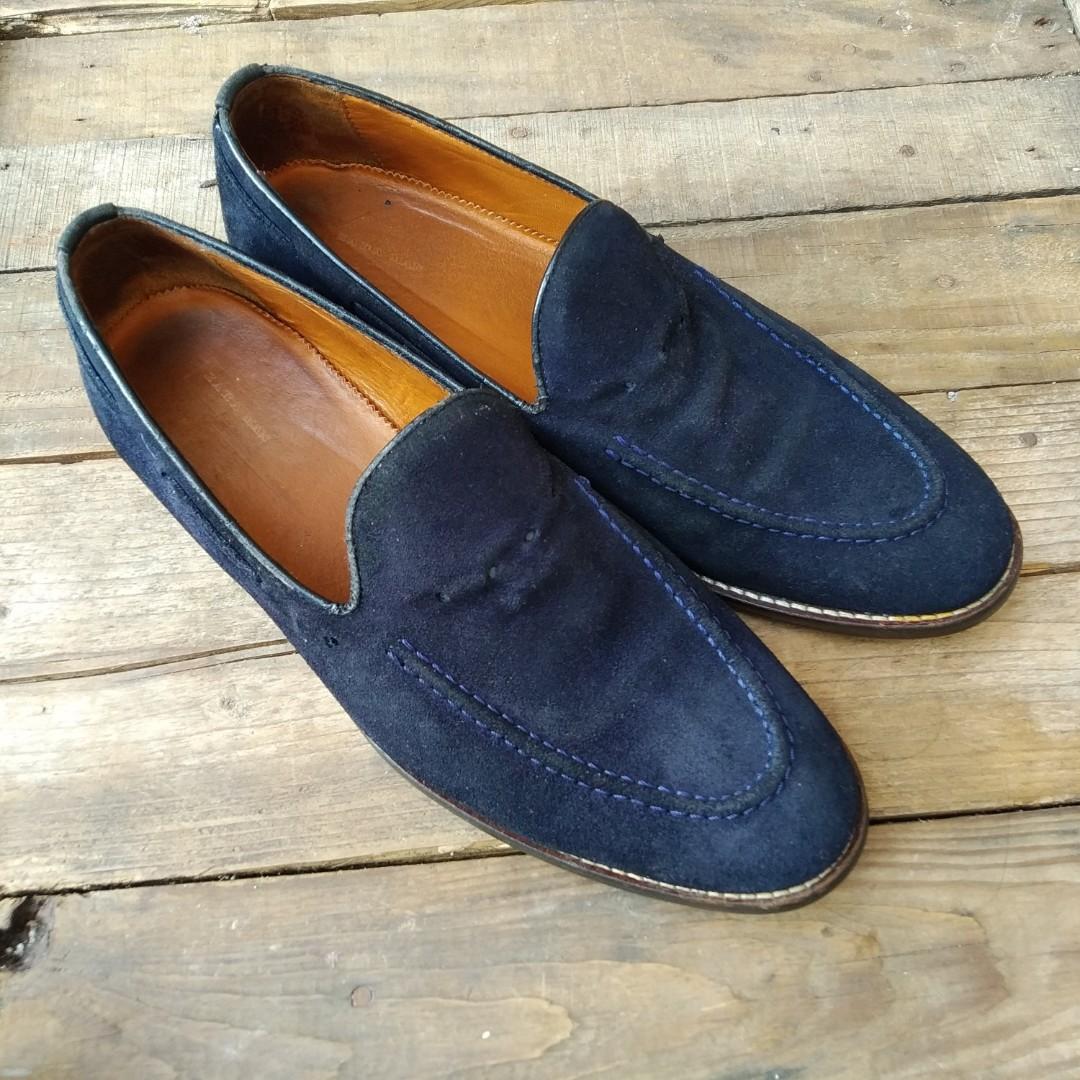 Zara blue suede shoes discount