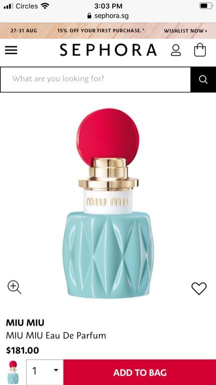 Brand new still in box Miu Miu Red Blue perfume