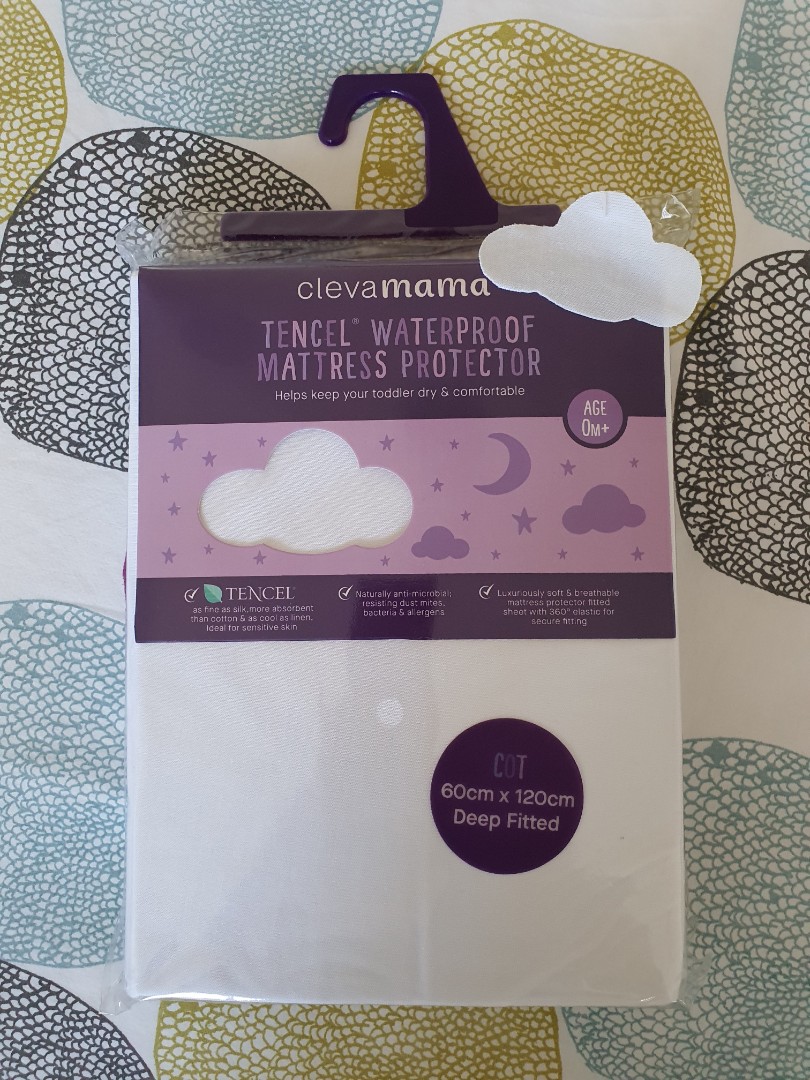 clevamama tencel waterproof mattress protector
