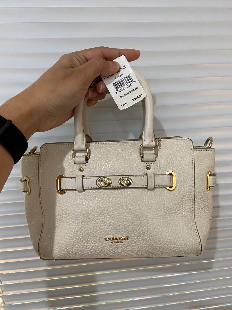 Coach Mini Blake carry all in Bubble Leather Matt Chalk Bag