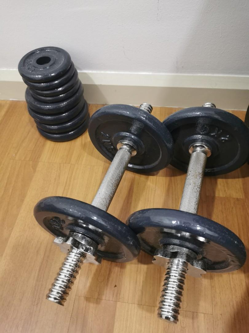 Everlast rubber store barbell