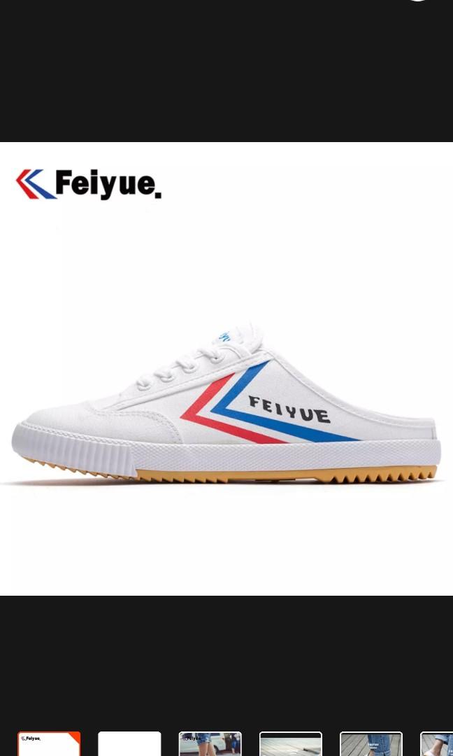 Feiyue white slip-ons, Women's Fashion 