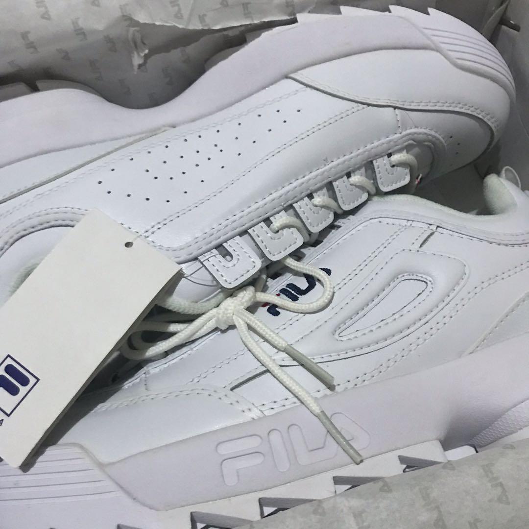 HARGA OBRAL NO TAWAR FILA Disruptor II White Fesyen Pria Sepatu