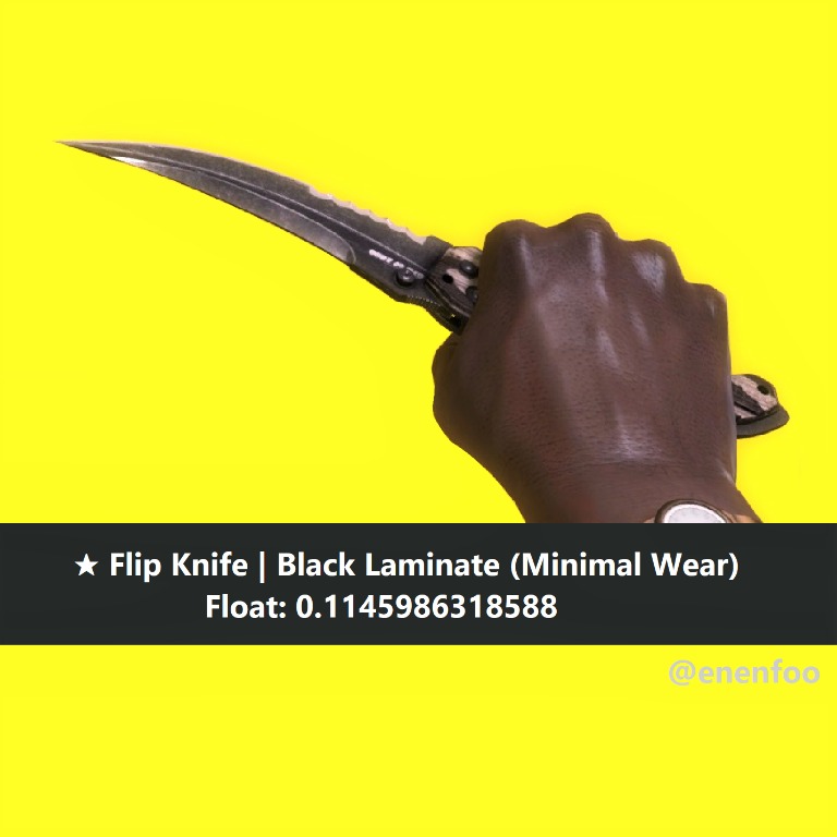 Flip Knife Black Laminate Mw Minimal Wear Csgo Skins Knives Black Skin Toys Games Video Gaming In Game Products On Carousell