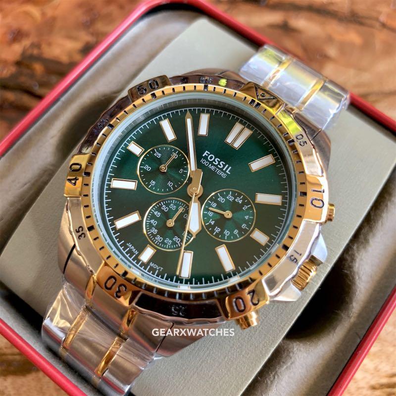 fossil watch green