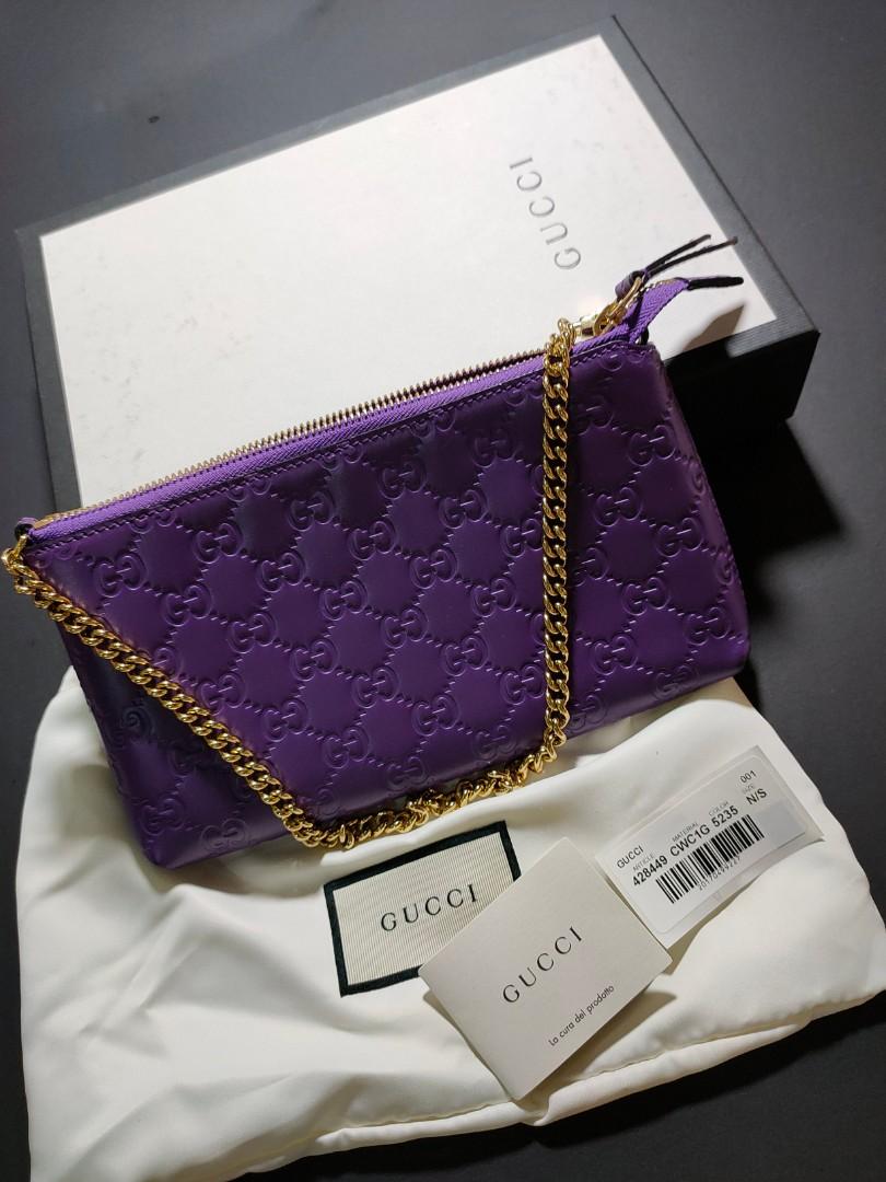 Gucci signature wrist on sale wallet