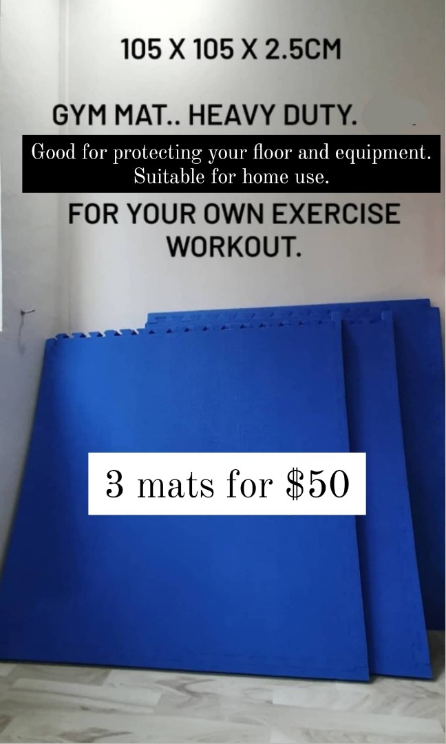 GYM Mats, Sports Equipment, Exercise & Fitness, Exercise Mats on Carousell
