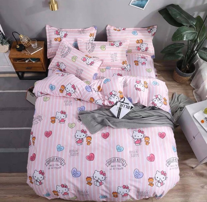 Hello Kitty 5 Comforter Set Home Furniture Home Tools And Accessories On Carousell
