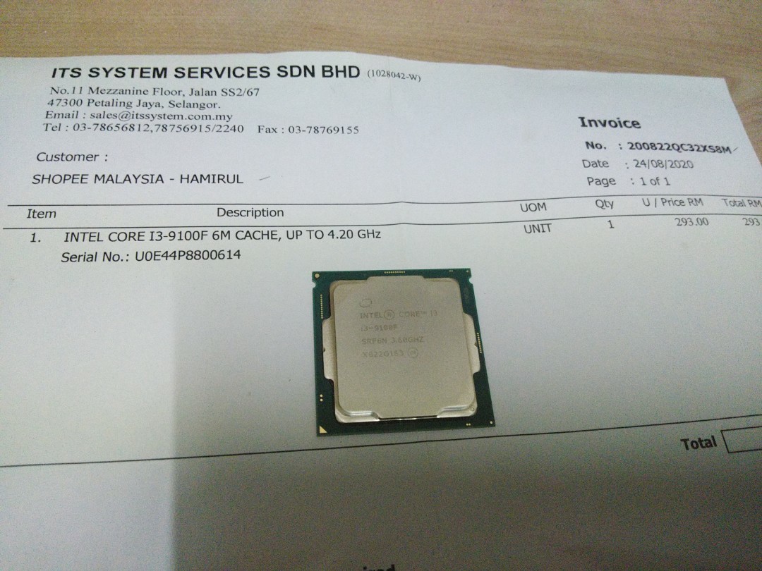 Intel Core I3 9100f Madisel