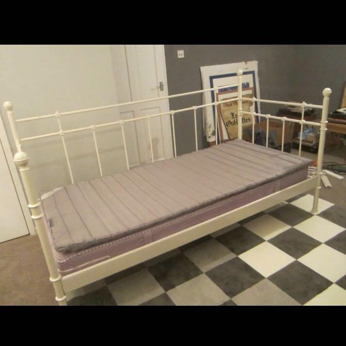 Day Bed Frame Tromsnes, Ikea White Iron Bed Frame