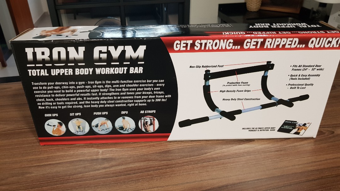 Iron Gym workout bar, Health & Nutrition, Health Supplements, Sports