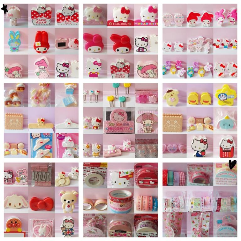 Home Hobby Tape Japan Sanrio Hello Kitty Little Twin Stars Keroppi Tape And Holder