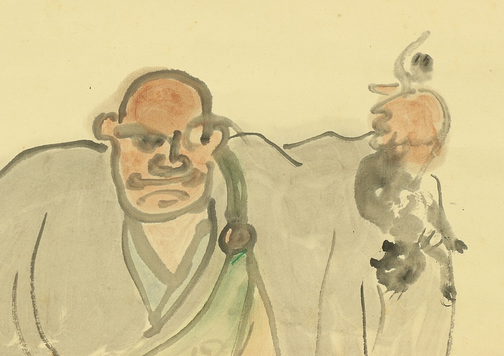 Japanese Scroll Painting Koan Nan Quan Kills The Cat 日本掛軸禅宗公案 南泉斩猫 Hobbies Toys Memorabilia Collectibles Religious Items On Carousell
