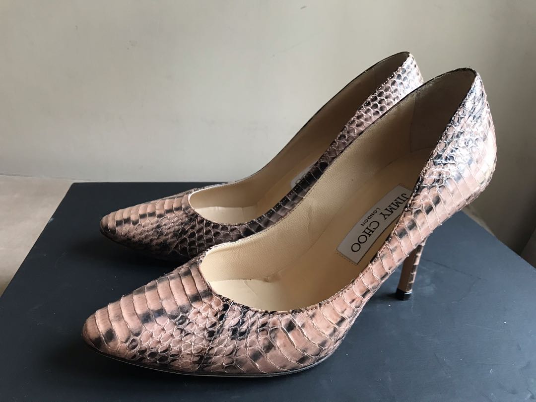 jimmy choo snakeskin heels