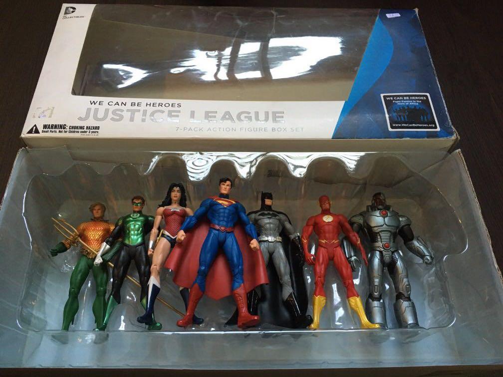 justice league 7 pack action figure box set
