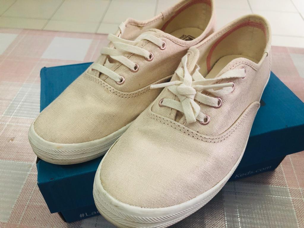 Keds champion metallic rose gold store