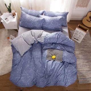 Light Blue Constellation Comforter Set