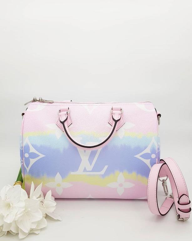Louis Vuitton Escale Speedy 30 Giant Flower Monogram Pastel Pink Bag
