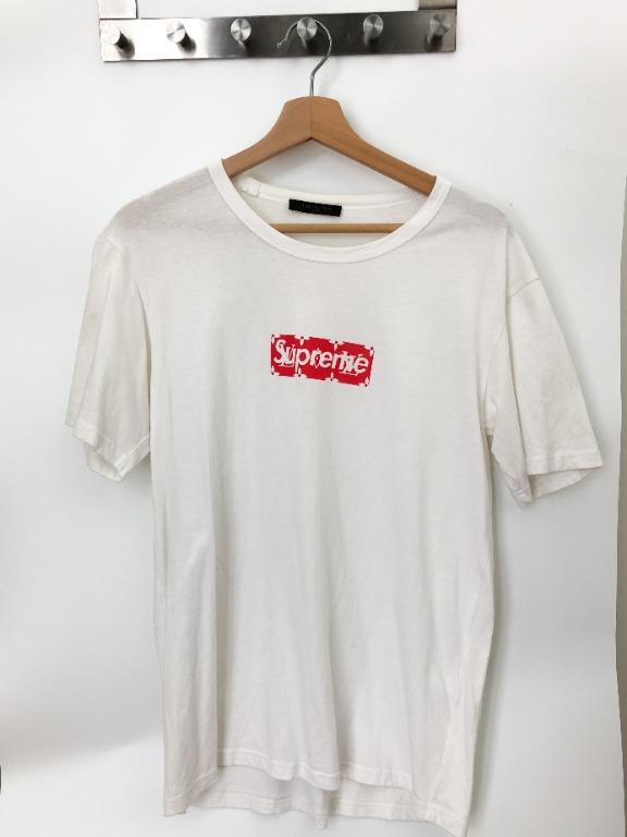 White cotton t-shirt Louis Vuitton x Supreme White size XXL International  in Cotton - 4879754