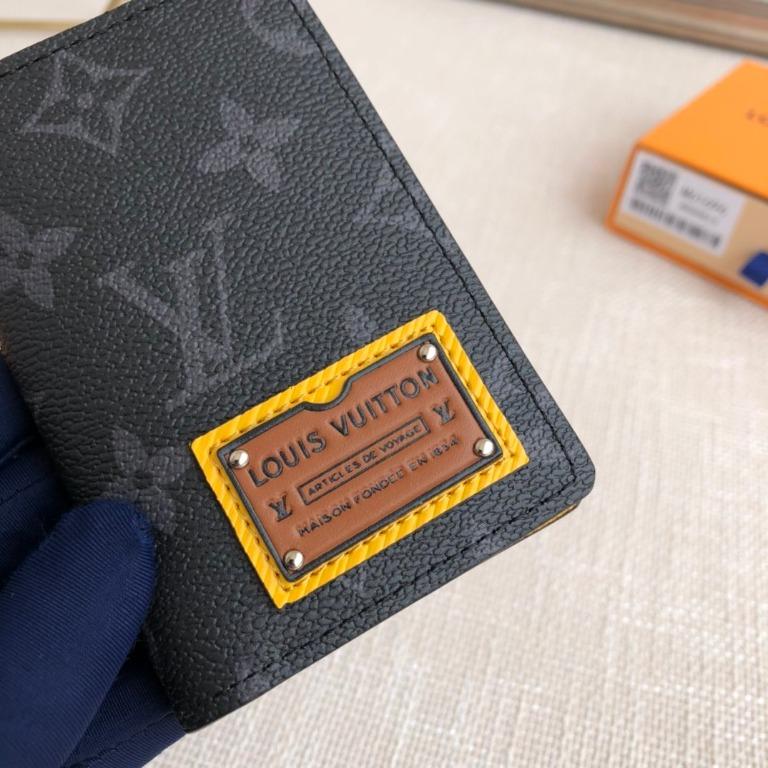 Louis Vuitton Pocket Organizer Monogram Eclipse Gaston Label Savane Yellow  in Coated Canvas/Cowhide Leather - US