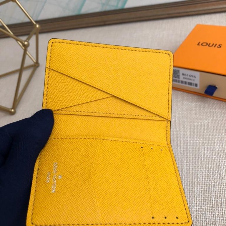 Louis Vuitton Pocket Organizer Monogram Eclipse Gaston Label Savane Yellow  in Coated Canvas/Cowhide Leather - US