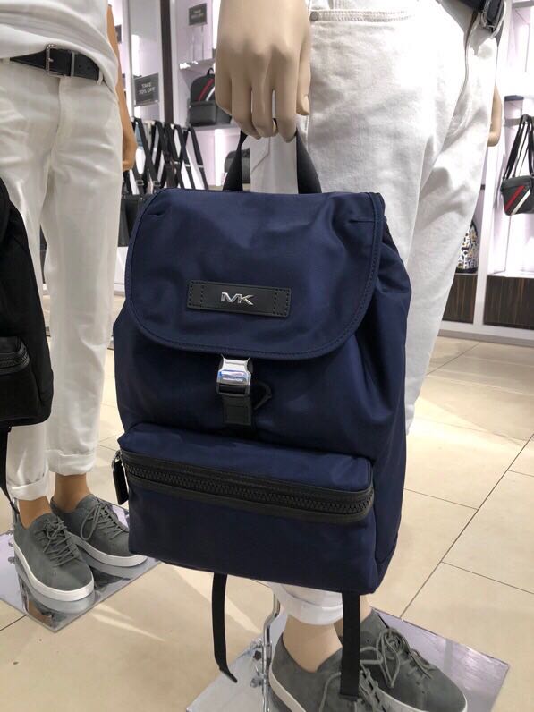 Michael Kors Kent Nylon Flap Backpack Bag, Men's Fashion, Bags, Backpacks  on Carousell