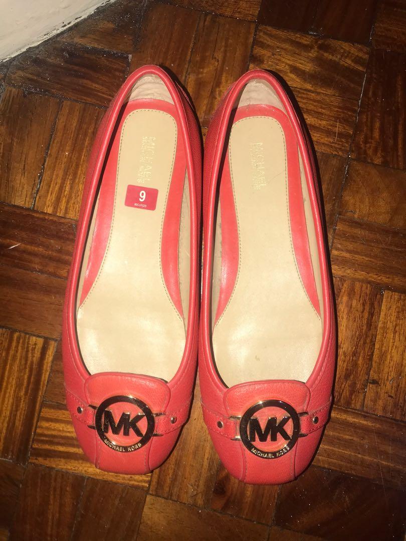 mk red sandals