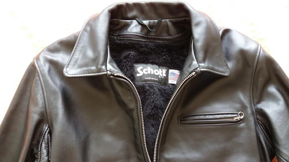 New Schott 643 steerhide leather jacket size 40/pit 22inch, Men's
