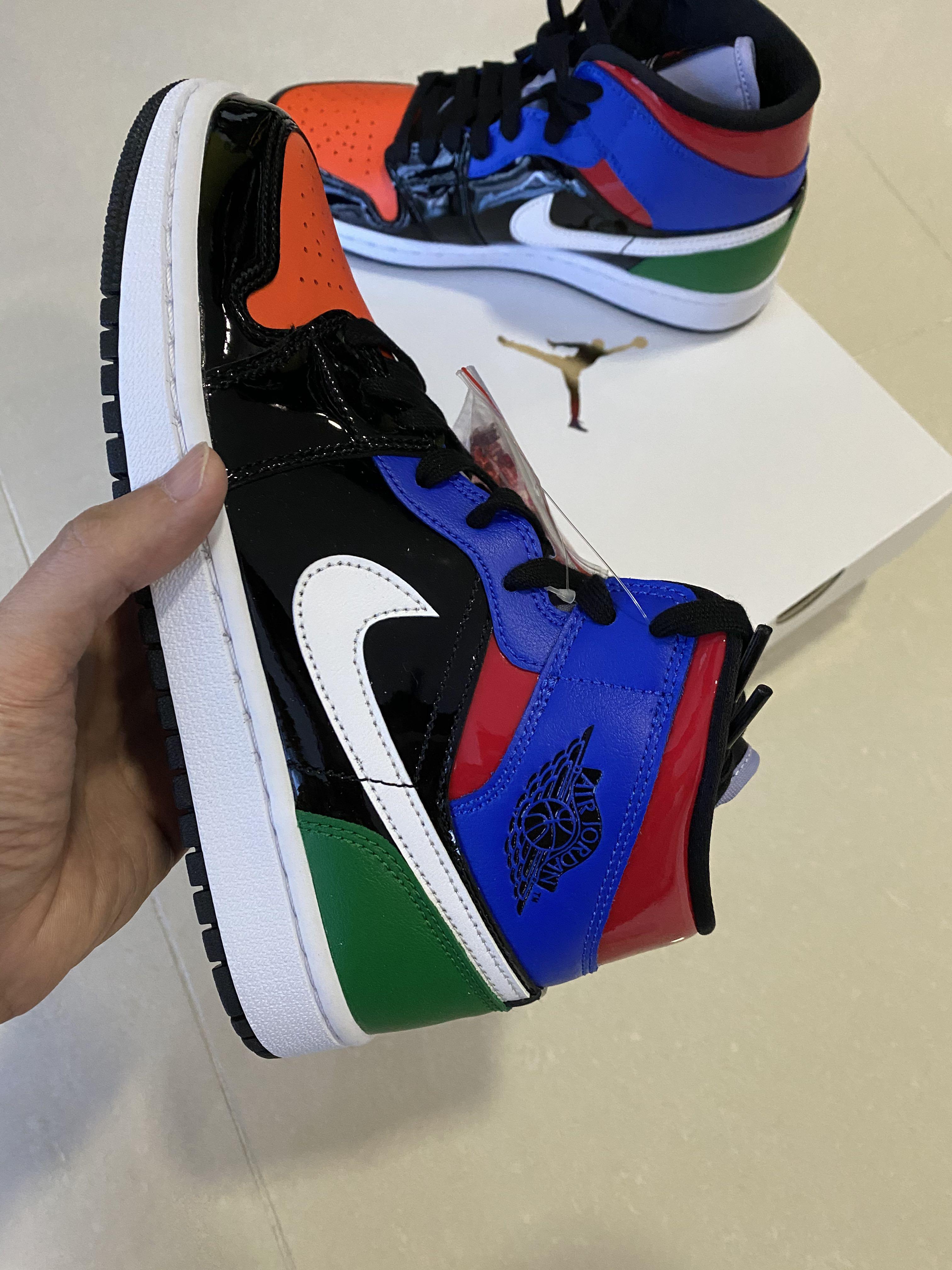 air jordan 1 mid patent blend