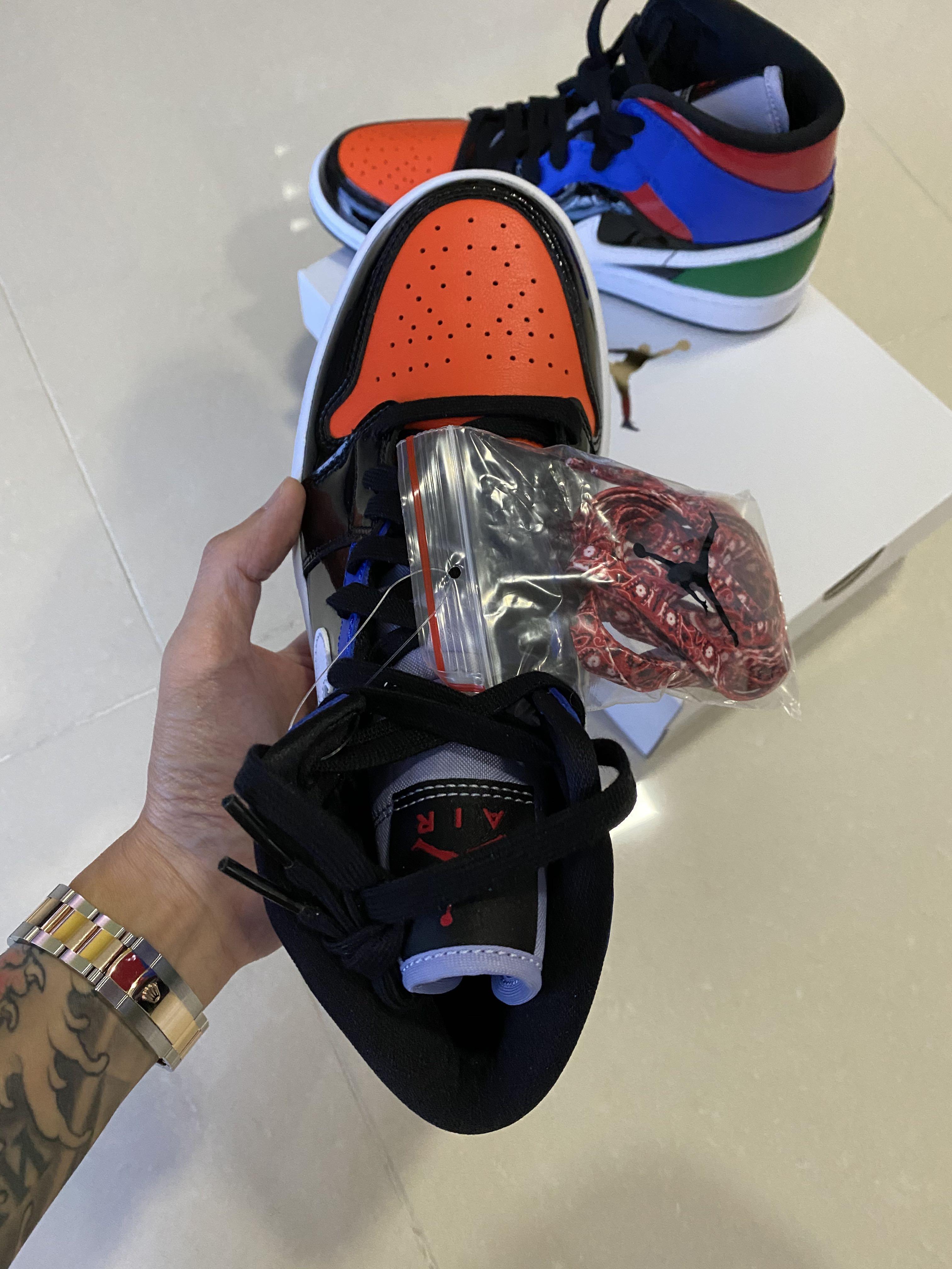 air jordan 1 mid patent blend