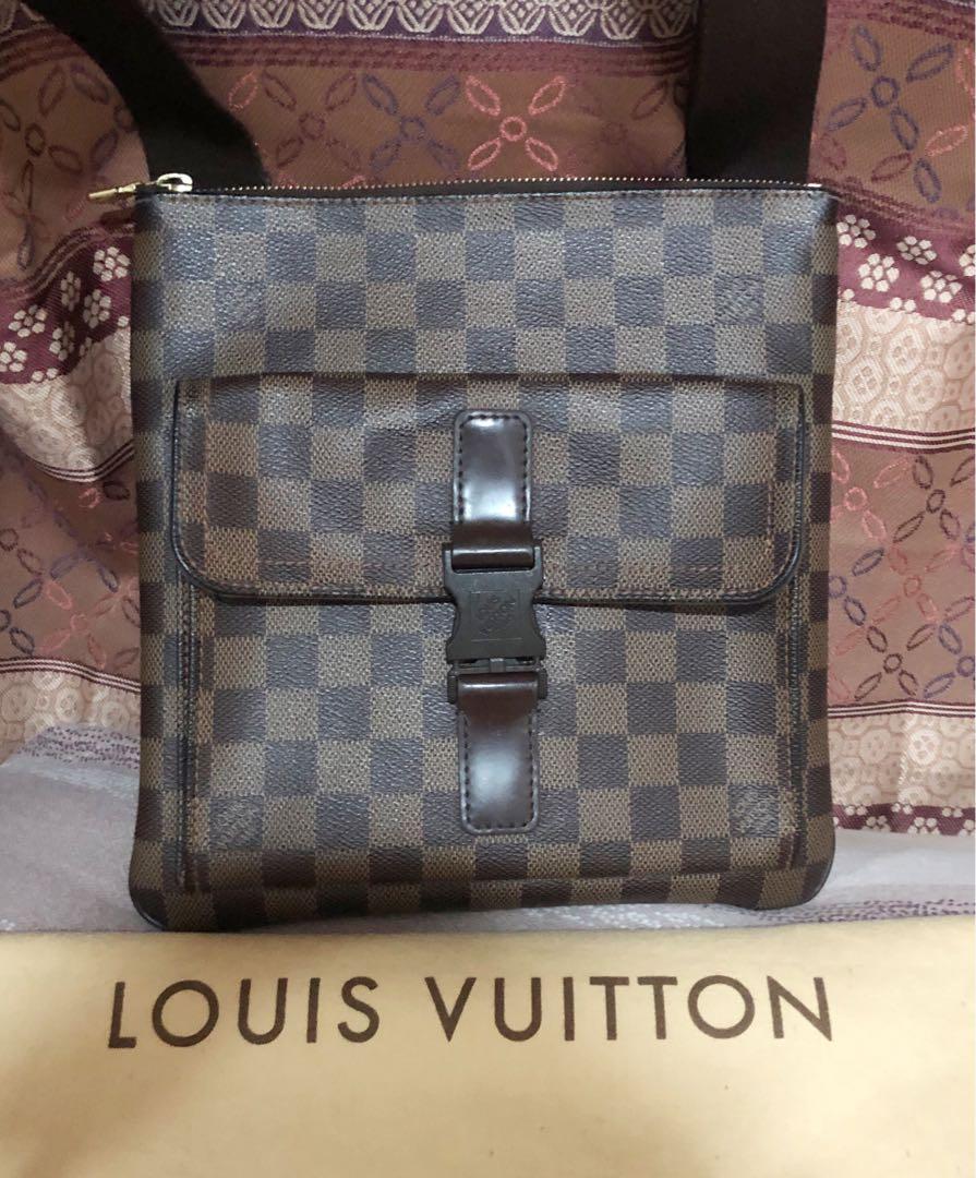 Authentic LOUIS VUITTON Damier Ebene Melville Belt Bag, Luxury, Bags &  Wallets on Carousell