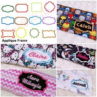 📣🇸🇬SALE- Personalised Beansprout Husk Pillow with applique embroidery frame