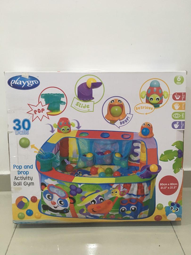 playgro pop and drop activity ball gym tesco