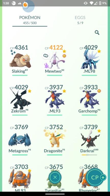 Pokemon Go Account Level 40 With Shadow Mewtwo Video Gaming Video Games On Carousell