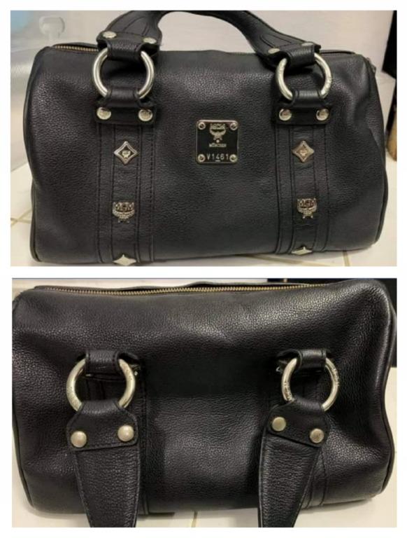 PRE LOVED MCM V1461 ALDA SMALL BOSTON BAG