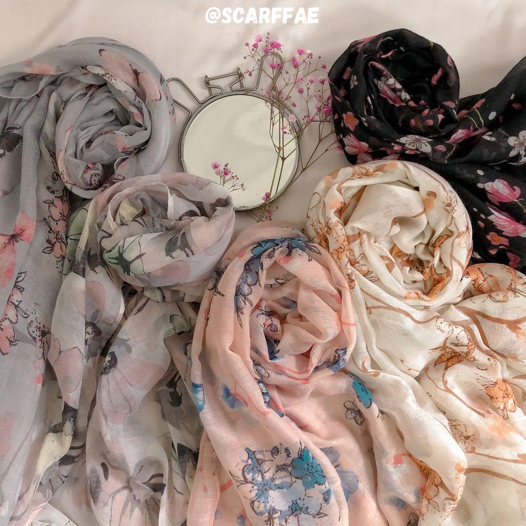 Pemborong printed cotton shawl clearance