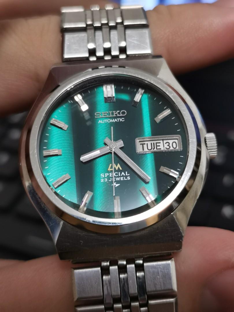 SEIKO LORDMATIC SPECIAL5216-7040グリーン時計 - 腕時計(アナログ)
