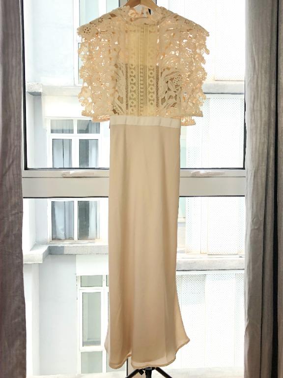 Self portrait beige dress online
