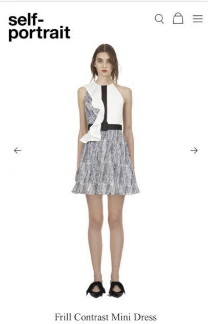 Self portrait frill hotsell contrast mini dress
