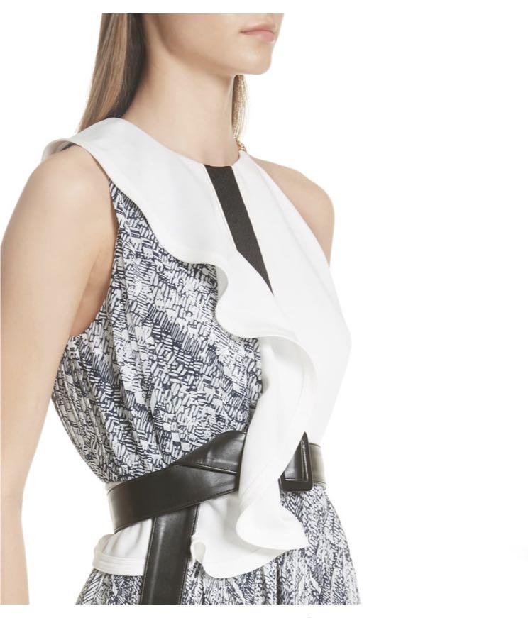 Self portrait frill contrast new arrivals mini dress