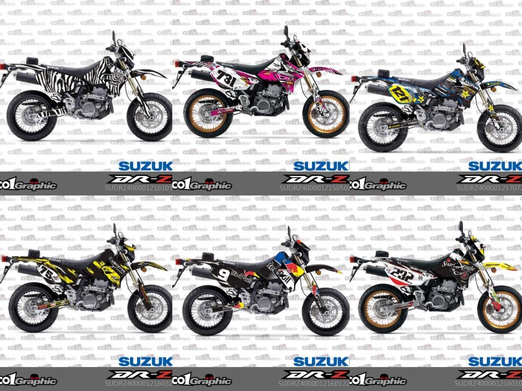 2015 DRZ400SM GRAPHICS FULL KIT SUZUKI DRZ400SM DRZ400E DRZ400S DECALS