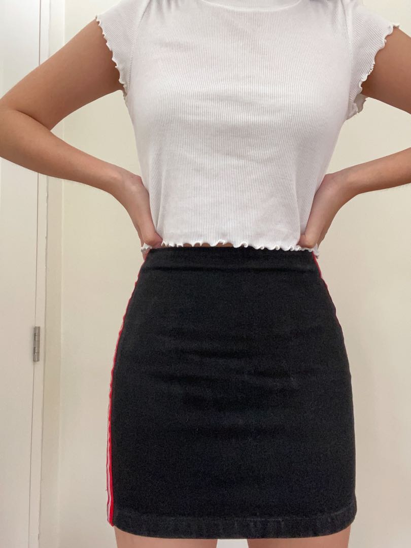 black denim skirt cheap
