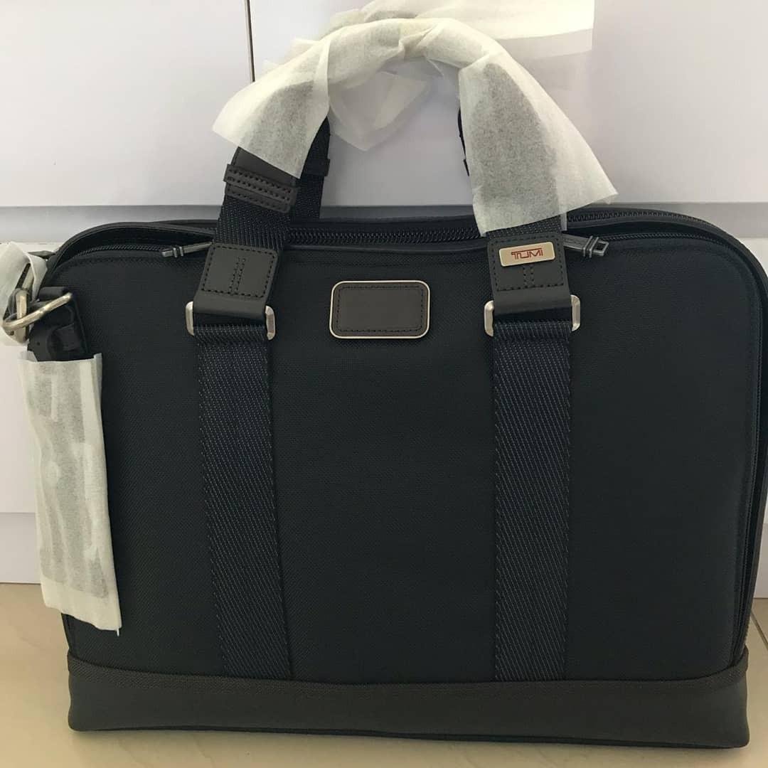 TUMI Alpha Bravo Andrews Slim Brief Hickory 0222390HK2 Authenthic New