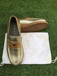 Gold versace loafers discount