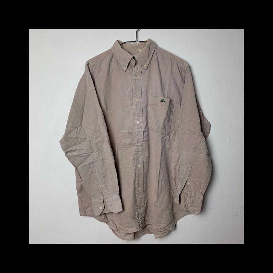 Vintage Lacoste Corduroy Shirt Men s Fashion Tops Sets