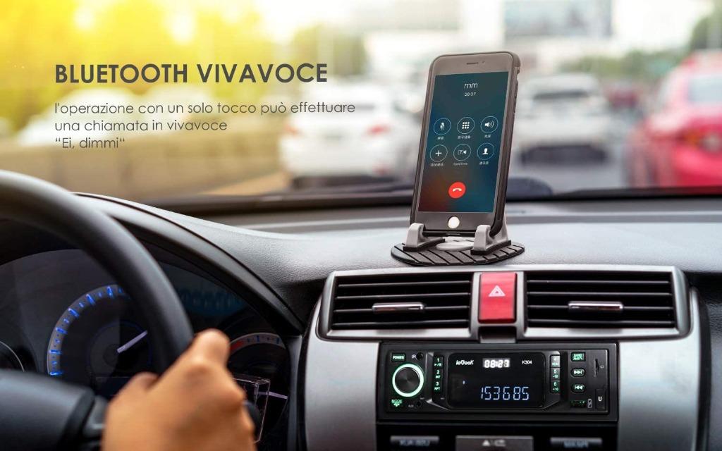 WMQ(6) ieGeek Bluetooth Autoradio Vivavoce, Universal 1 Din Car Stereo,  Audio, Portable Music Players on Carousell